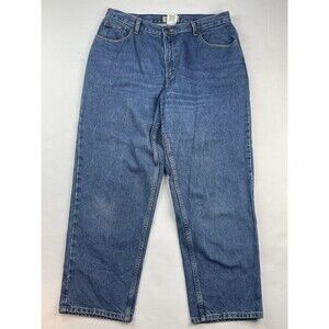 LL Bean Women’s 16 Pet. Original Fit Relaxed High Rise Blue Jeans 100% Cotton